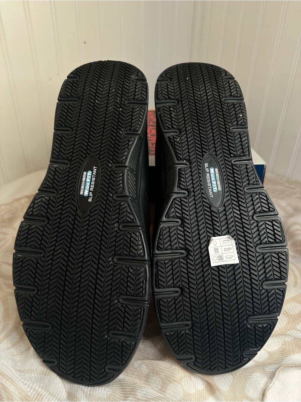Skechers Work Memory Foam Wide Fit Black US 13 Men Like New - Picture 3 of 4